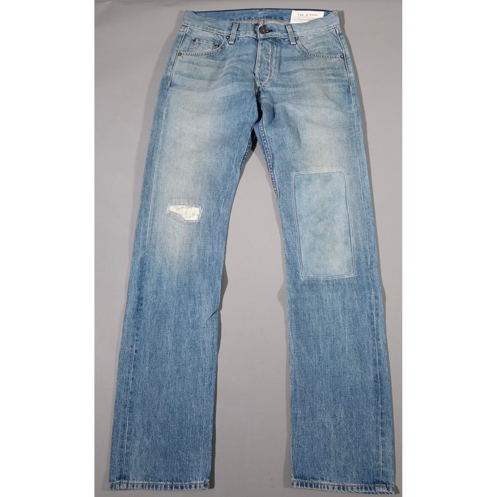 Rag &‎ Bone Jeans Mens 30 Blue Beachcomber RB 15X 30x32 (Fits 31x32) Distressed